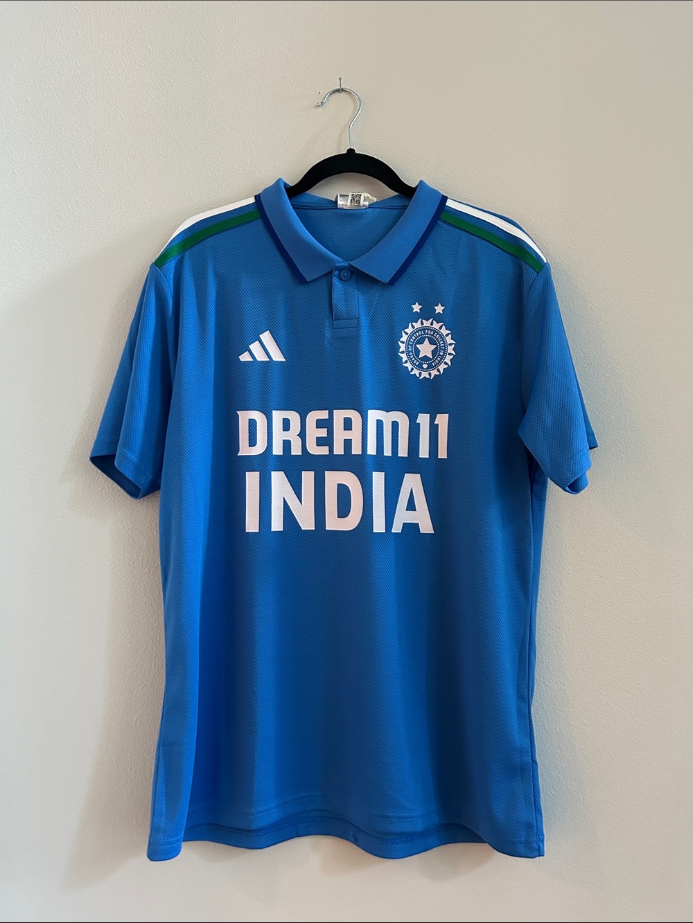 adidas Blue India Dream11 Cricket Polo Shirt